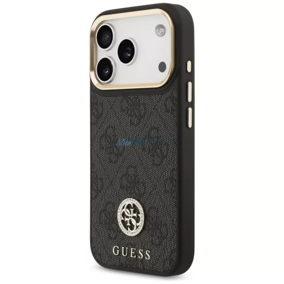 GUESS tok az IPHONE 17 Pro-hoz kompatibilis a MagSafe GUHMP17LP4GRMDEK (PU W/ 4G Strass Logo) fekete