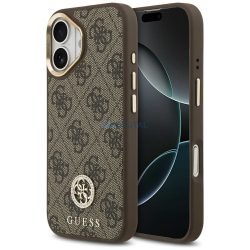   GUESS tok IPHONE 17 kompatibilis MagSafe GUHMP17SP4GRMDEW (PU W / 4G Strass Logo) barna