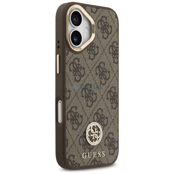 GUESS tok IPHONE 17 kompatibilis MagSafe GUHMP17SP4GRMDEW (PU W / 4G Strass Logo) barna