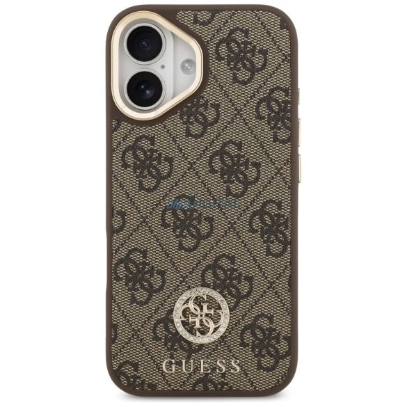 GUESS tok IPHONE 17 kompatibilis MagSafe GUHMP17SP4GRMDEW (PU W / 4G Strass Logo) barna