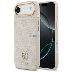   GUESS tok IPHONE 17 Air kompatibilis MagSafe GUHMP17MP4GRMDEP (PU W/ 4G Strass logó) rózsaszínű