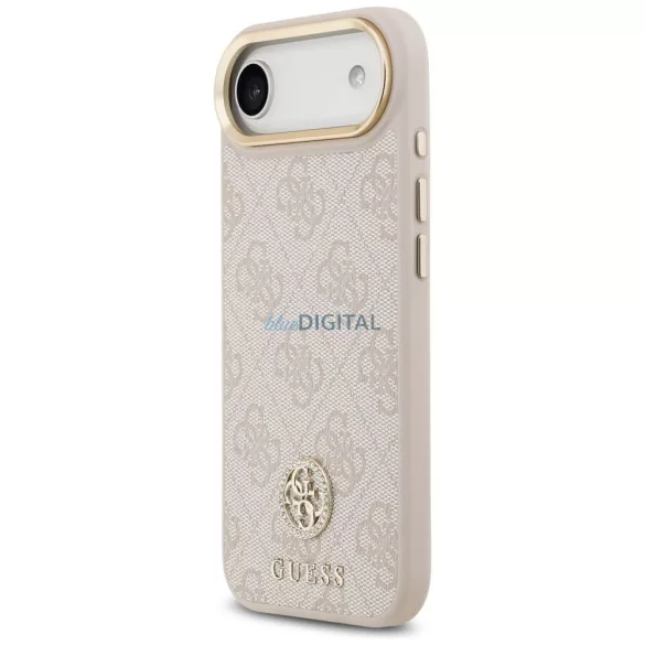 GUESS tok IPHONE 17 Air kompatibilis MagSafe GUHMP17MP4GRMDEP (PU W/ 4G Strass logó) rózsaszínű
