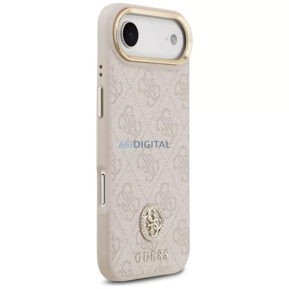 GUESS tok IPHONE 17 Air kompatibilis MagSafe GUHMP17MP4GRMDEP (PU W/ 4G Strass logó) rózsaszínű