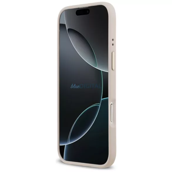 GUESS tok IPHONE 17 Air kompatibilis MagSafe GUHMP17MP4GRMDEP (PU W/ 4G Strass logó) rózsaszínű
