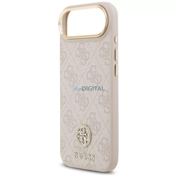 GUESS tok IPHONE 17 Air kompatibilis MagSafe GUHMP17MP4GRMDEP (PU W/ 4G Strass logó) rózsaszínű
