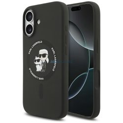   KARL LAGERFELD tok IPHONE 17 kompatibilis MagSafe KLHMP17SSCMKCRHK (szilikon KC Body Ring) fekete