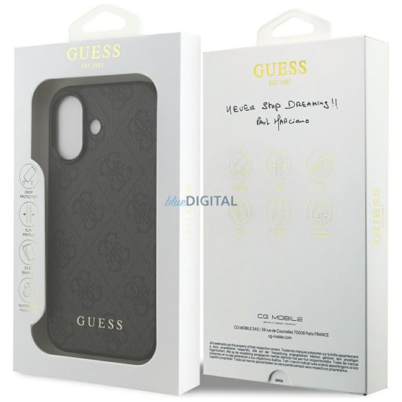 GUESS tok az IPHONE 17-hez GUHCP17SG4GFGR (PU 4G Classic) fekete