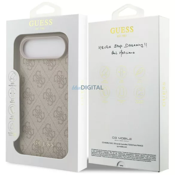GUESS tok az IPHONE 17 Air készülékhez GUHCP17MG4GFPI (PU 4G Classic) rózsaszínű