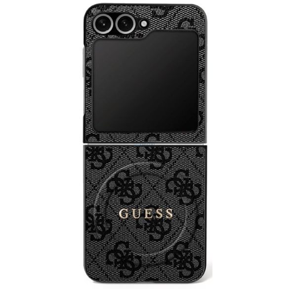 GUESS tok SAMSUNG Z Flip7 kompatibilis MagSafe GUHMZF7P4MSEGCK (mágneses 4G PU W/ Classic) fekete