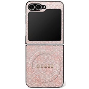 GUESS tok SAMSUNG Z Flip7 kompatibilis MagSafe GUHMZF7P4MSEGCP (mágneses 4G PU W/ Classic) rózsaszínű