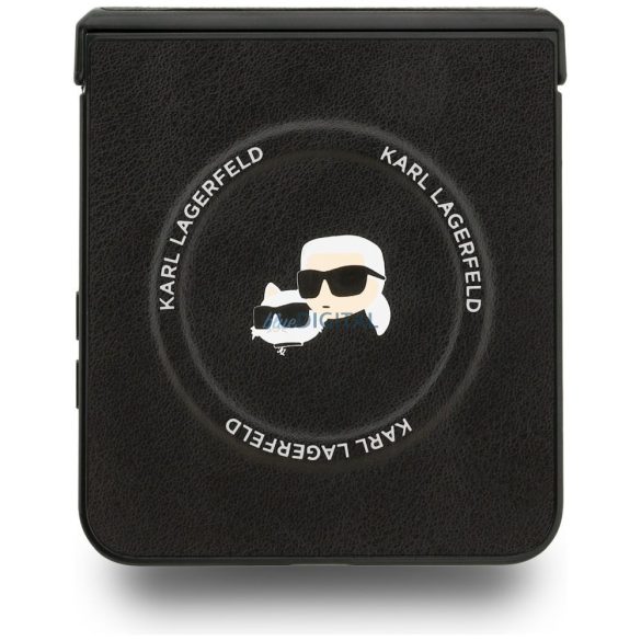 KARL LAGERFELD tok SAMSUNG Z Flip7 kompatibilis MagSafe KLHMZF7PSMLRKCK (PU K&C PINS) fekete