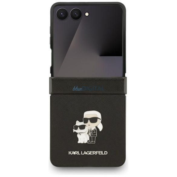 KARL LAGERFELD tok a SAMSUNG Z Flip7 KLHCZF7SAPKCNPK (Saffiano KC PIN) fekete