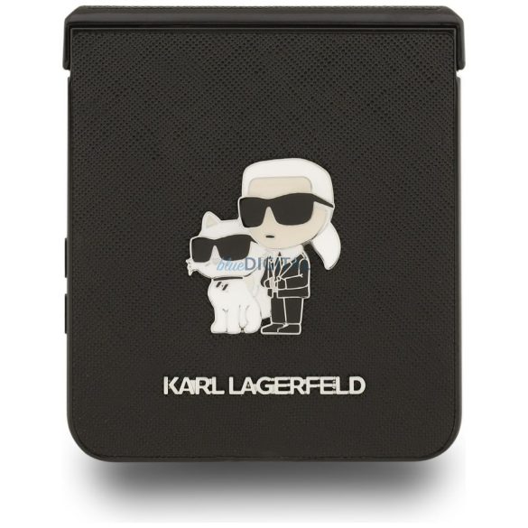 KARL LAGERFELD tok a SAMSUNG Z Flip7 KLHCZF7SAPKCNPK (Saffiano KC PIN) fekete