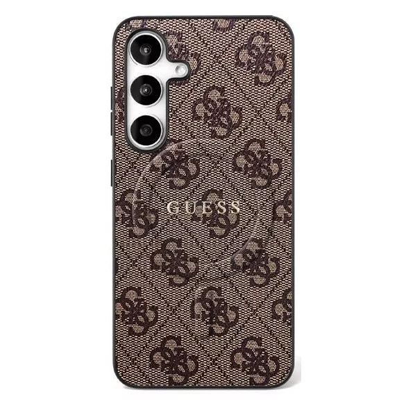 GUESS tok a SAMSUNG S25 FE készülékhez, kompatibilis a MagSafe készülékkel GUHMS25FEG4GFRW (Ring Classic Logo) barna színű