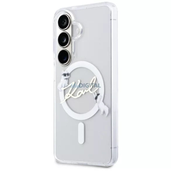 KARL LAGERFELD tok SAMSUNG S26 KLHMS26S5HKSCAH modellhez (mágneses IML KC Script) átlátszó