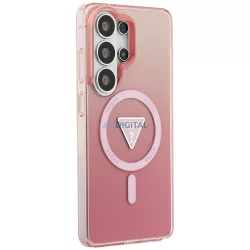   GUESS tok SAMSUNG S26 Ultra készülékhez, modellszám: GUHMS26LHGTMLCGP (mágneses IML gradiens háromszög) rózsaszín