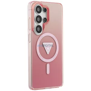 GUESS tok SAMSUNG S26 Ultra készülékhez, modellszám: GUHMS26LHGTMLCGP (mágneses IML gradiens háromszög) rózsaszín