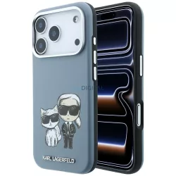   KARL LAGERFELD tok IPHONE 18 Pro Max/ 17 Pro Max-hoz MagSafe-kompatibilis (Smooth Karl & Choupette Bodies) light kék
