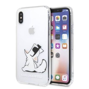 Eredeti előlap telefontok Karl Lagerfeld KLHCPXCFNRC iPhone X / Xs Átlátszó