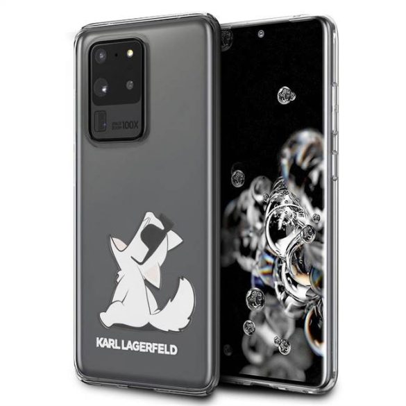 Eredeti előlap telefontok Karl Lagerfeld KLHCS69CFNRC Samsung Galaxy S20 Ultra Átlátszó