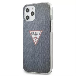   Eredeti előlap tok GUESS GUHCP12LPCUJULDB iPhone 12 PRO MAX sötétkék telefontok