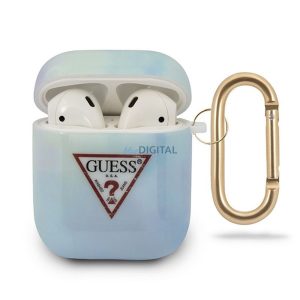 Guess GUACA2TPUMCGC02 Tie & Dye Collection tok AirPods 1/2 - kék