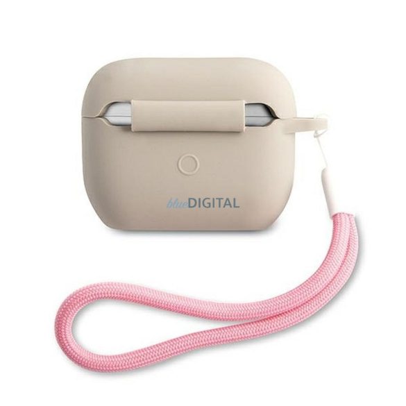 Guess GUACAPLSVSGP Silicone Vintage tok AirPods Pro - bézs