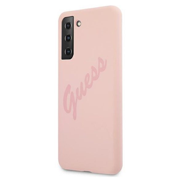 Eredeti tok Guess guhcs21mlsvspi Samsung S21 Plus (szkript Vintage / Pink)