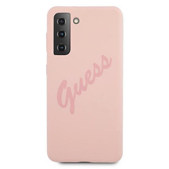 Eredeti tok Guess guhcs21mlsvspi Samsung S21 Plus (szkript Vintage / Pink)