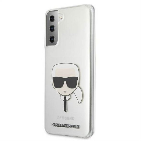 Eredeti tok Karl Lagerfeld KLHCS21MKTR Samsung S21 Plus (Karl feje / átlátszó)