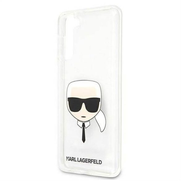 Eredeti tok Karl Lagerfeld KLHCS21MKTR Samsung S21 Plus (Karl feje / átlátszó)