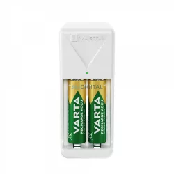   VARTA MINI elemtöltő AA/AAA elemek töltésére 2db AA újratölthető elemmel (2100 mAh)