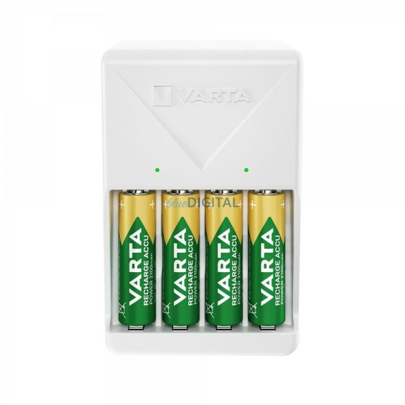 VARTA PLUG elemtöltő AA/AAA elemek töltésére 4db AA újratölthető elemmel (2100 mAh)