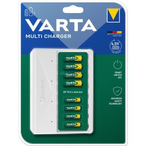 VARTA MULTI CHARGER elemtöltő max 8 AA/AAA elem töltésére (elemek nélkül) - fehér