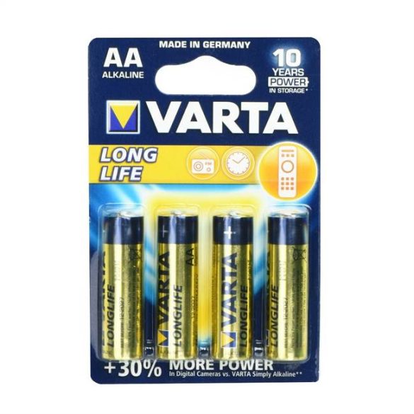 Varta Long Life R6 alkáli elem AA - 4 db