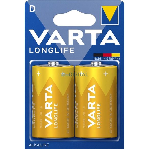 Varta Longlife D (R20) alkáli elem - 2 db