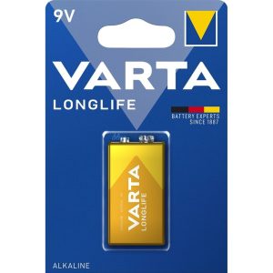 Varta Longlife 9V (6LR61) alkáli elem - 1 db