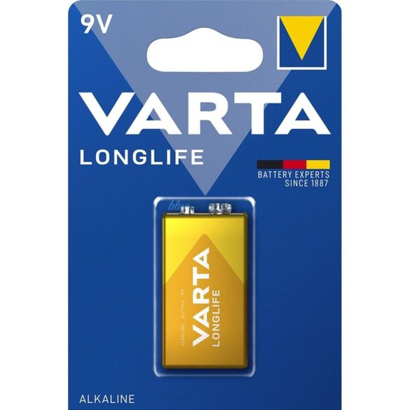 Varta Longlife 9V (6LR61) alkáli elem - 1 db