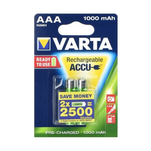 VARTA Akumulator R3 1000 mAh (AAA) 2 db. használatra kész