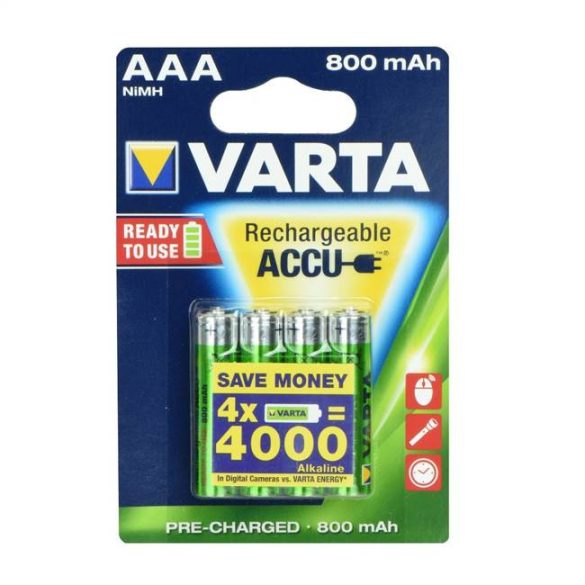 Varta R3 újratölthető AAA elem 800 mAh - 4 db