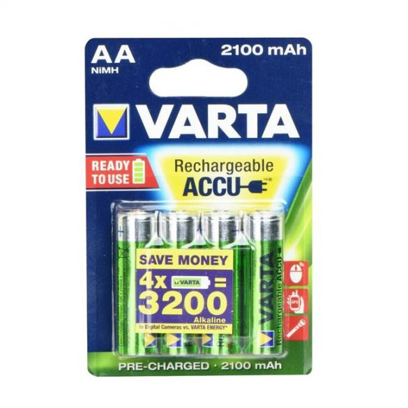 Újratölthető akkumulátor Varta R6 2100 mAh (AA) 4 PCS