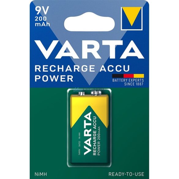 Varta Accu Power újratölthető elem 9V 200mAh - 1 db