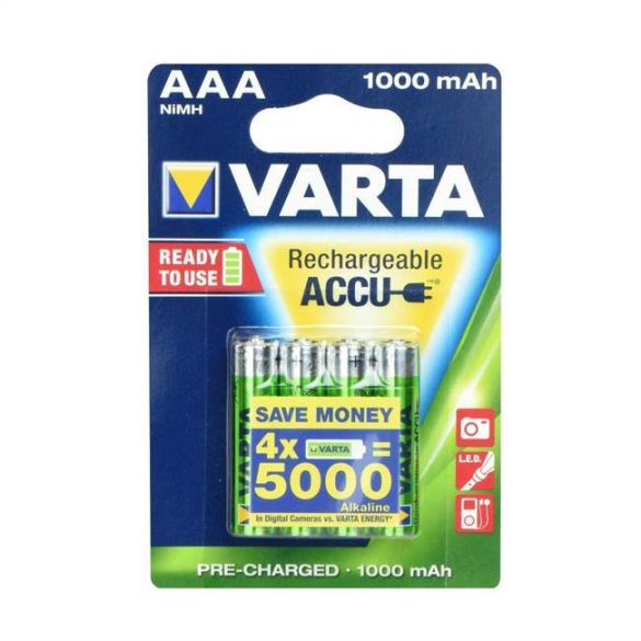 VARTA Akumulator R3 1000 mAh (AAA) 4pcs használatra kész