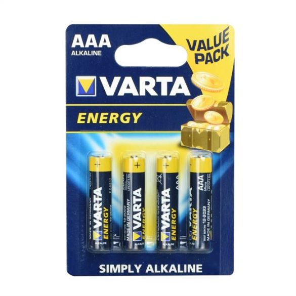 Alkáli Varta elem R3 (AAA) 4 db High Energy