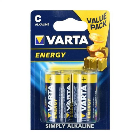 Alkáli elem Varta R14 (C típus) energy 2 db [4114]