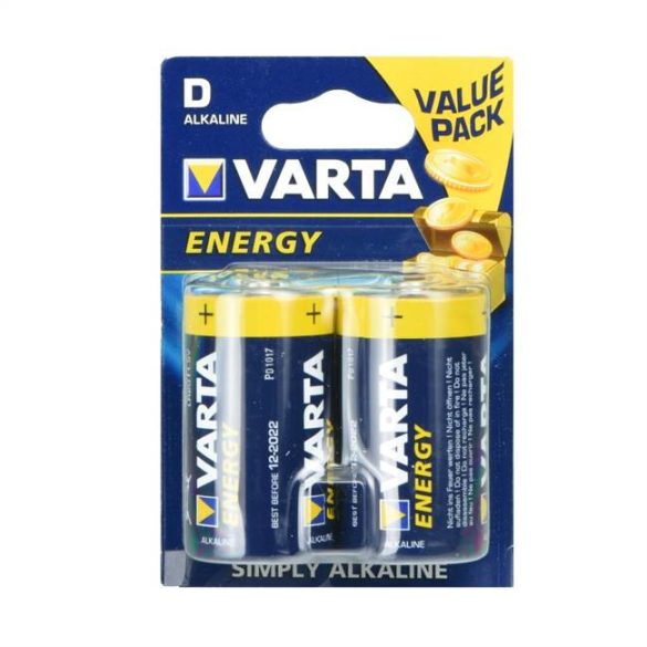 Alkáli elem Varta R20 (D típus) energy 2 db [4120]