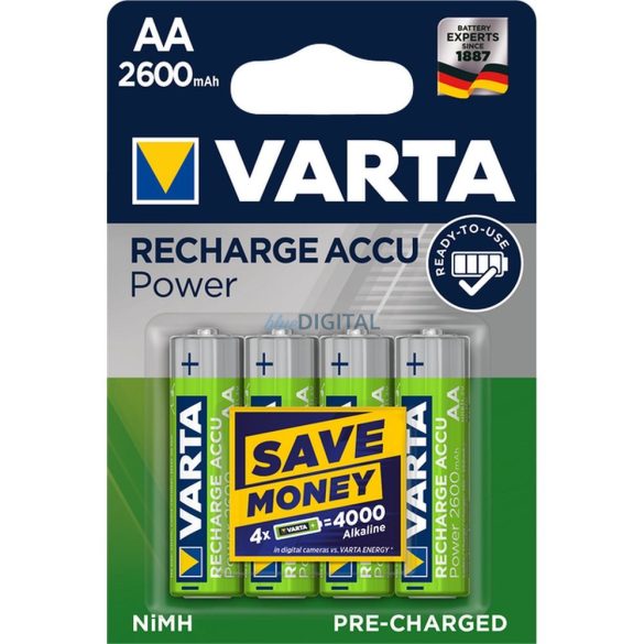 Varta Accu Power újratölthető elem AA (R6) 2600mAh - 4 db