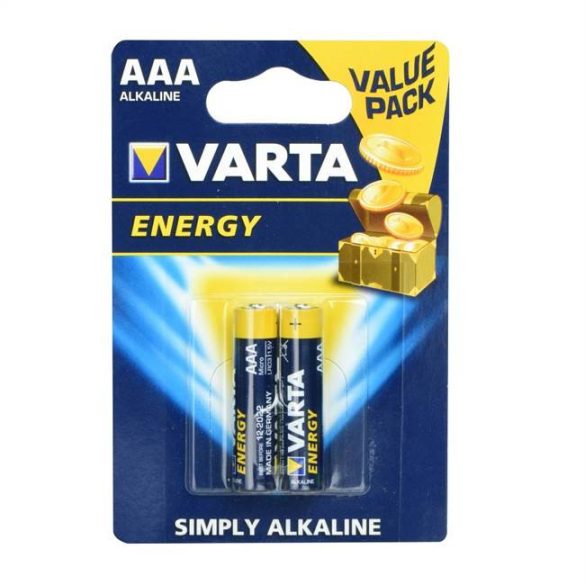 2x VARTA ENERGY AAA German Alkaline Batteries LR03 R3 1.5V