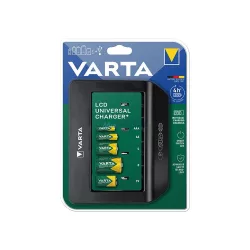   VARTA LCD UNIVERSAL elemtöltő AAA/A/C/D/ 9V elemek töltésére (elemek nélkül) - fekete