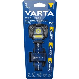 VARTA fejlámpa LED Work flex mozgásérzékelő H20 150lm 18648 + 3 x elem R3 (AAA)